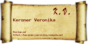 Kersner Veronika névjegykártya