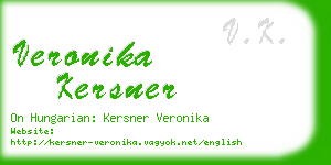 veronika kersner business card